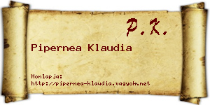 Pipernea Klaudia névjegykártya